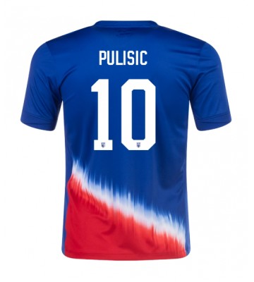 Forenede Stater Christian Pulisic #10 Udebanetrøje Copa America 2024 Kort ærmer